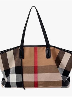 Classic Check Tote Bag in Beige and Black